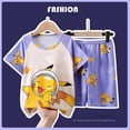 thumbnail image 2 of Conjunto de ropa de verano de Pokémon Pikachu para niños y niñas, camiseta de manga corta, pantalones cortos, chándal deportivo, conjuntos de pijamas qym unisex, 2 of 2