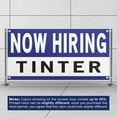 thumbnail image 3 of Now Hiring Tinter 13 oz Heavy Duty Vinyl Banner Window Tinter Jobs Available Paint Color Tinter Help Wanted Sign for Business Indoor/Outdoor Single-Sided with Metal Grommets (4x6 ft, Wh & Bl & Bk), 3 of 6