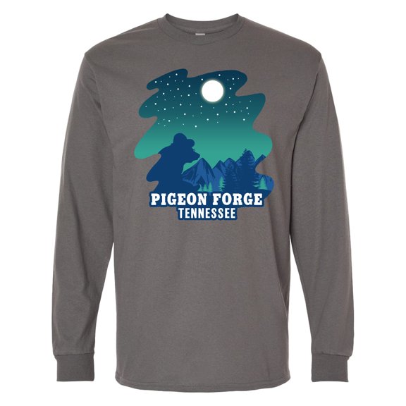 Inktastic Smoky Mountains Pigeon Forge Tennessee with Bear Long Sleeve T-Shirt