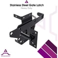 thumbnail image 5 of Stainless Steel Gate Latch for Vinyl and Wood Fence and Gates, Heavy Duty Stainless Steel Latch (White), 5 of 7
