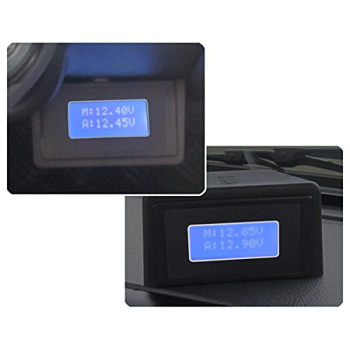 4x4 Dual Battery Voltage Monitor with LCD Backlit Display Dobinsons