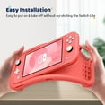 thumbnail image 4 of Fintie Case for Nintendo Switch Lite 2019 w/3 Game Card Slots - Soft Silicone [Shock Proof] [Anti-Slip] Protective Cover w/Ergonomic Grip Comfortable Grip , Living Coral, 4 of 8