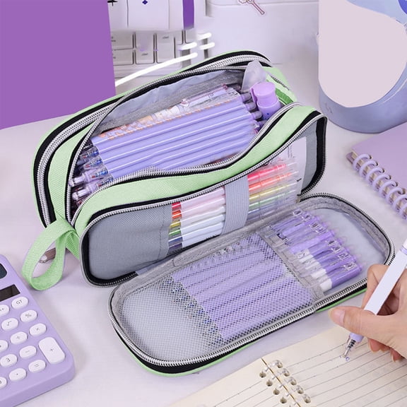 Eolstice Cute Cylinder Design Pencil Storage Case, Large Capacity Sch-ool Organizer, Office Stati-onery Bag for Classroom Art Supply Transport