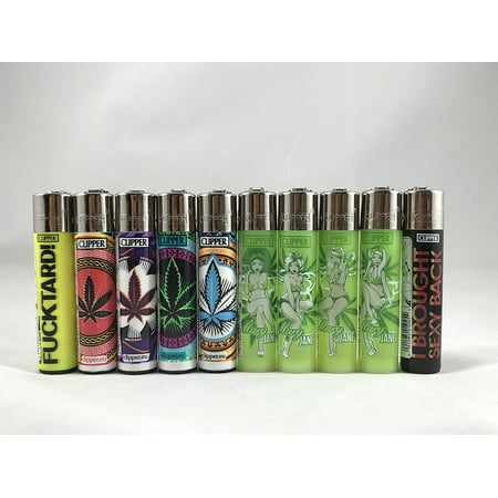 10 Refillable Mixed Designs Lighters, Quantity: 10 lighters By