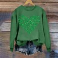thumbnail image 5 of St. Patrick's Day Sweatshirt for Women Shamrock Balloon Bouquet Graphic Print Crewneck Long Sleeve Classic Fit Festive Party Holiday Pullover Clothes, 5 of 7