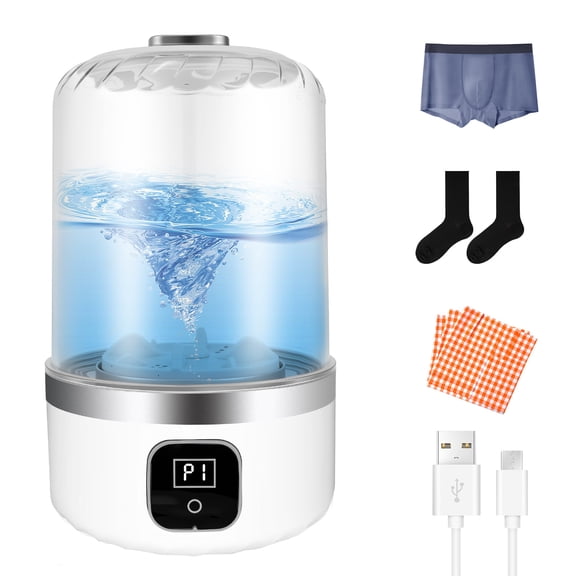 Underwear Washing Machine Upgrade 1L Mini Portable Washing Machine USB Rechargeable Underwear Washer Deep Cleans Small Clothes for Apartment Dorm RV Travel & Hotel Use