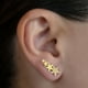 thumbnail image 2 of Aretes de oro 14k GIALLO Broquel GIALLO COLLECTION Rock Star de oro amarillo brillante con cortes diamantados, 2 of 5