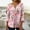 Pink, variant on 3/4 Sleeve Spring Tops for Women 2024 Pleated V-Neck Button Graphic Tunic Womens Shirts for Summer