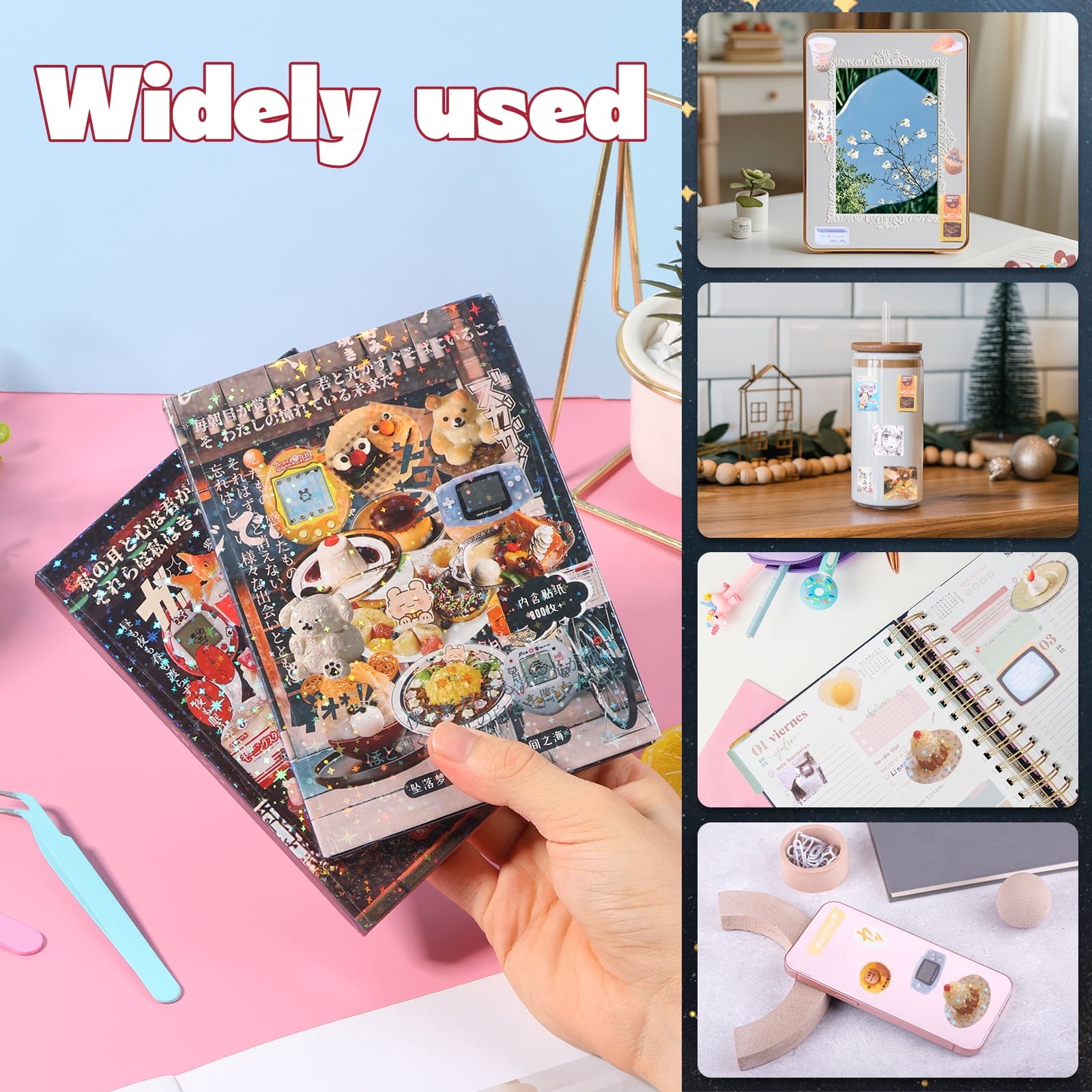 90 Sheets Japanese Sticker Book for Scrapbooking & Journaling – Heisei Retro Manga Style Korean Stickers for DIY Crafts, Aesthetic Decoration Junk Journal Gifts & Kawaii Sticker Book for Adults