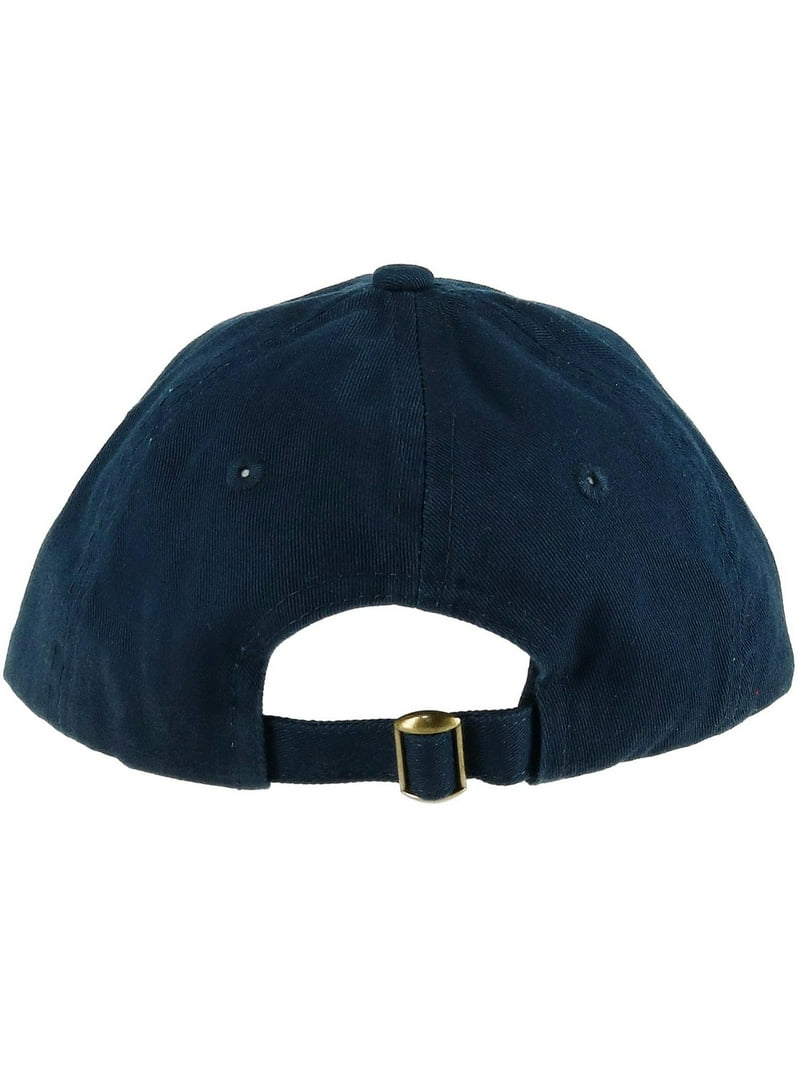 Kids Cotton Twill Solid Color Summer Baseball Cap, Navy Blue