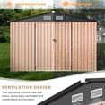 thumbnail image 4 of 8x10 FT Metal Storage Sheds Outdoor,Metal ToolShed with Lockable Door,Metals Yard Sheds MetalGarden Shed Kit,Metals Utility Sheds Buildings with Air Vent for Backyard Garden Patio Lawn,ship in 2 boxes, 4 of 7