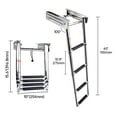 thumbnail image 4 of 4 Step Boat Ladder, Stainless Steel Under Platform Sliding Ladder, Boat Boarding Telescoping Ladder 900 Bound Capacity, 4 of 5