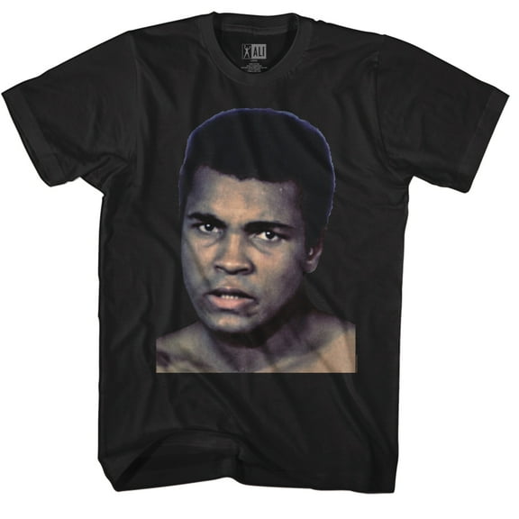 Muhammad Ali Big Face Black Adult T-Shirt