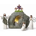 thumbnail image 2 of Darzheoy 4 Pieces Easter LED Cross Shaped Resin Table Decor Resurrection of Jesus Statue Set Easter Resin Tabletop Decoration for Indoor Holiday Home Tabletop Ornaments, 2 of 6