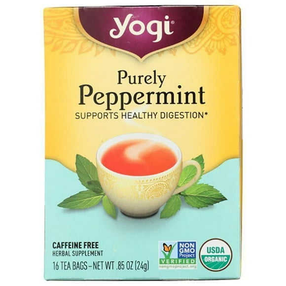 Yogi Tea - Menthe Poivrée Pure, 16 Sachets, 1.1 oz