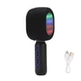 thumbnail image 1 of Micrófono inalámbrico HiFi, altavoces duales, micrófono portátil Bluetooth 5,0 con luz fría y 5 efectos de cambio de voz, 1 of 5