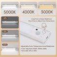 thumbnail image 6 of Under Cabinet Lighting,LED Motion Sensor Light Indoor,50 LED ,3 Color Temps,Dimmable , Kitchen, Wardrobe,Stairs（2Pack）, 6 of 6