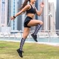 thumbnail image 6 of Lsque Daisy Flowers Pattern Sport Compression Socks for Men & Women 15-20 mmHg Knee High Nurse Pregnant Running Medical and Travel Athletic, 6 of 6