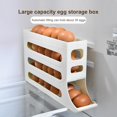 thumbnail image 5 of Egg Carton with Railing Protection 4-Layer Rolling Egg Rack Fridge Egg Holder Automatic Rolling Diner Restaurant Egg Holder 4 Tiers Egg holder30 Eggs Fridge Egg Rack Large Capacity White, 5 of 5