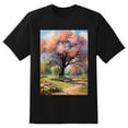 thumbnail image 2 of Plus Size Shirt for Women Black Tops for Women Oversized Short Sleeves Shirt for Women Colorful Tree1 T Shirt Crewneck Shirt for Women 3XL, 2 of 5