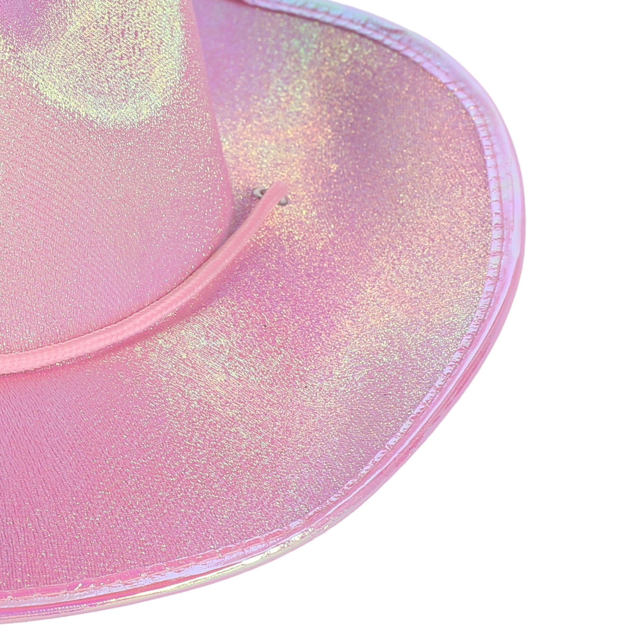 Iridescent Cowboy Hat Costume Accessory for Adults, Pink, Halloween by Way To Celebrate