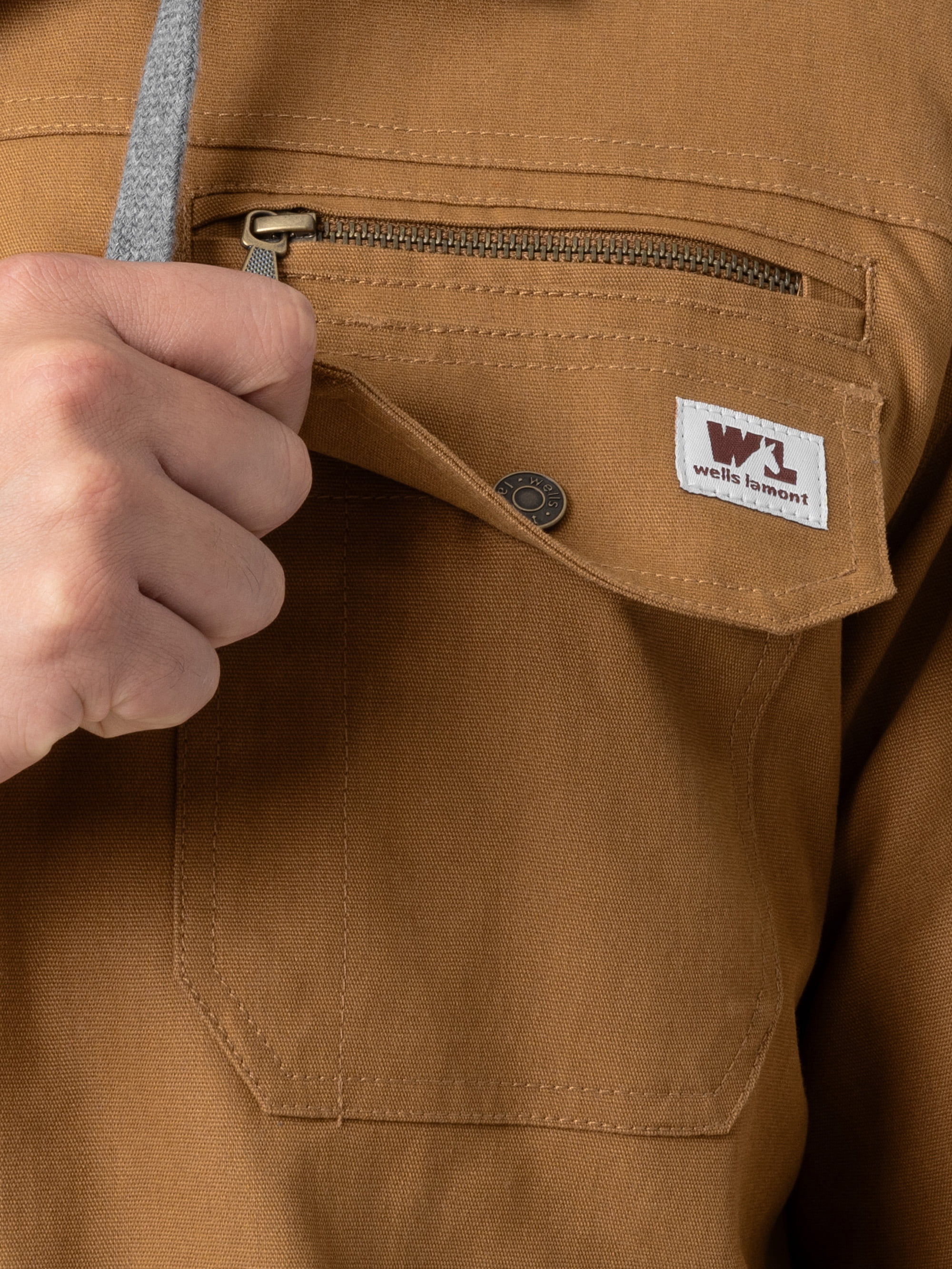 Wells Lamont Quilted Flex Canvas Thermal Sherpa Lined Shirt Jacket