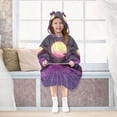 thumbnail image 7 of FORMRS Wearable Blanket Hoodie with Sleeves for Kids Cozy Flannel Sweatshirt, Black Neon Road, 7 of 7