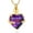 Purple, variant on Crystal Hollow Heart Urn Necklace for Ashes Heart Pendant Ashes Keepsake Jewelry For Mom For Mother Cremation Memorial Gift