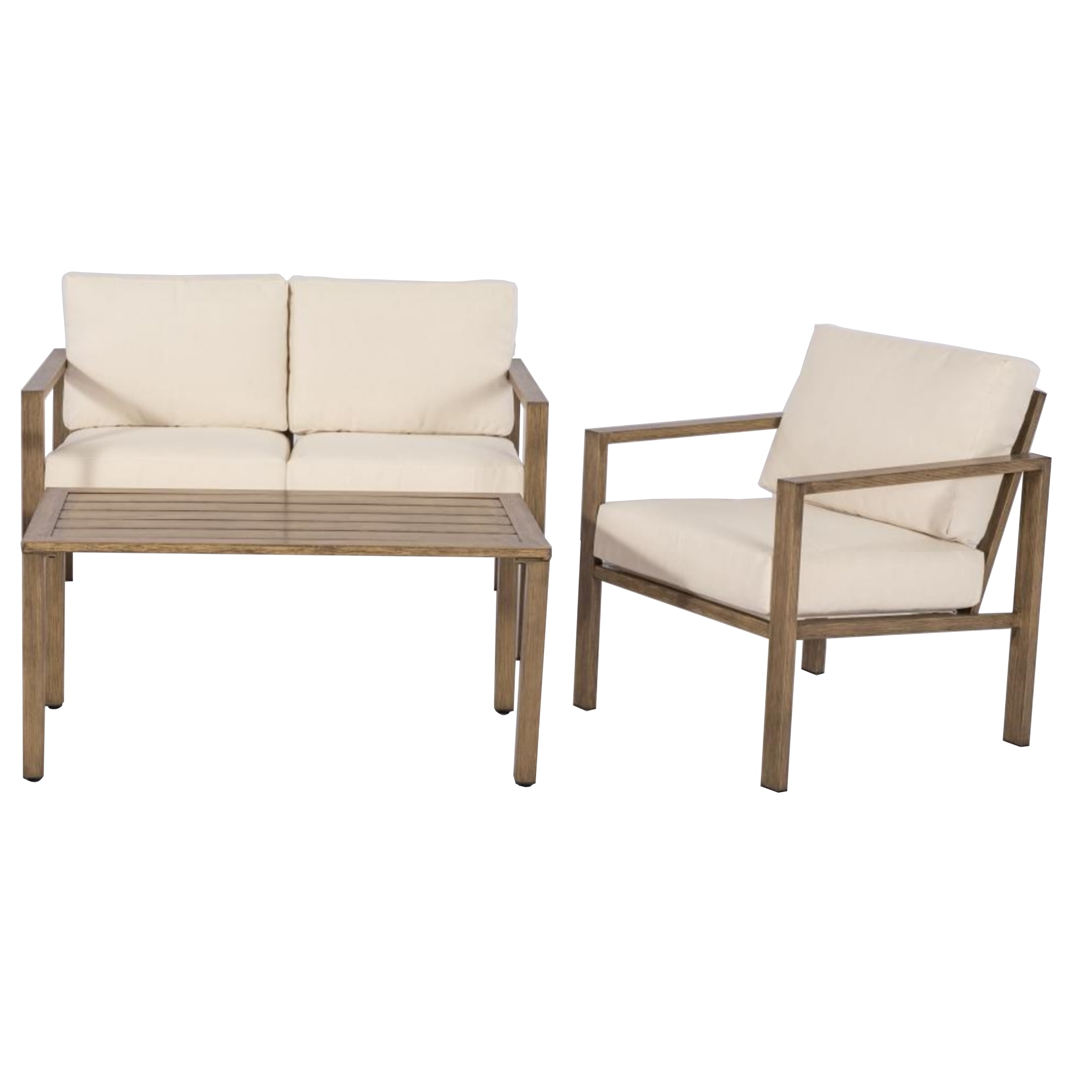 Mainstays Dashwood 4-Piece Outdoor Patio Conversation Set, Cream
