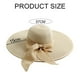 thumbnail image 2 of Sombrero de paja con protección solar para playa, de circunferencia de 56 a 57 cm, plegable, para playa, para mujer, 2 of 6