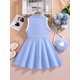 thumbnail image 4 of Vestido VARMILO azul casual para niña de 8 años, 4 of 6
