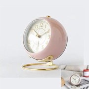Clock, Small Silent Table Clock Classic Retro Alarm Clock White