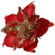 thumbnail image 3 of Flor de Pascua navideña con purpurina de 22 cm para colgar en el árbol de Navidad, guirnaldas para decorar el hogar, la boda y la fiesta, 3 of 5