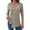 Khaki, variant on SNKSDGM Womens Long Sleeve Tops Casual Petite Long Sleeve Shirt Women Cropped Women's Loose Buttoned Asymmetrical Long Sleeve Irregular Hem Tunic Top S
