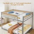 thumbnail image 4 of Zimtown Full-over-Full Bunk Bed, Low Profile Junior Bunk Bed Frame, Gray, 4 of 10