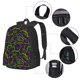 thumbnail image 2 of Balery Neon Mardi Gras Mochila para hombre y mujer - Tela Oxford 600D resistente - Gran capacidad, resistente al agua, ideal para la escuela, viajes y senderismo, 2 of 6