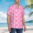 thumbnail image 2 of Lsque Breast Cancer Awareness (3) pattern Hawaiian Shirt for Men, Unisex Summer Beach Casual Short Sleeve Button Down Shirts-XX-Large, 2 of 9