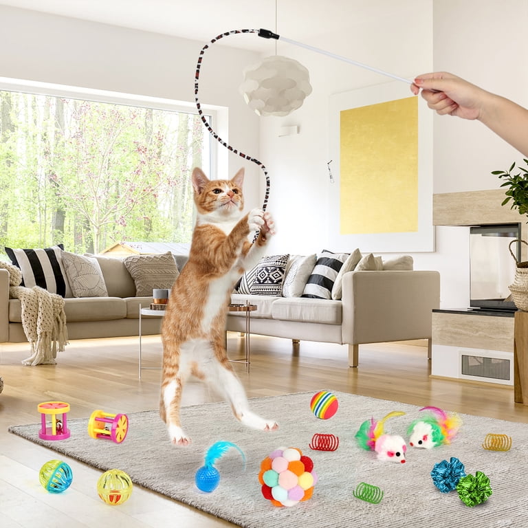 TAIMASI 37-Piece Cat Toy Set with Tunnel, Balls & Wands photo 7