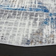 thumbnail image 3 of SAFAVIEH Shivan Nowell Geometric Distressed Area Rug, Ivory/Blue, 6'7" x 6'7" Round, 3 of 8