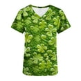 thumbnail image 4 of Rciityk Scrub Tops for Women Casual Short Sleeve Working Uniform V-Neck Printed Scrub T Shirts Summer Nursing Scrub Shirts with Pockets, 4 of 4