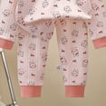 thumbnail image 5 of TOWED22 Toddler Baby Girl Boy Outfits Set 2 Piece Long Sleeve T Shirt and Pull on Pants Graphic Print Fall Winter Clothes Casual Clothing(Light Purple,1-2 Y), 5 of 6