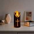 thumbnail image 2 of TanSiDing 1pcs LED Votive Candle Memorial Light – Flickering Effect Like a Real Candle – Long Burning time – Reusable Cemetery Remembrance Eternal Candle – HOLY Cross, 2 of 4