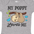 thumbnail image 4 of Inktastic My Poppy Loves Me with Sloth and Hearts Boys or Girls Baby Bodysuit, 4 of 5