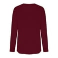 thumbnail image 6 of Blouses for Women Dressy Casual, Yigetop Women Fashion Casual Long Sleeve Buttons Solid Color Tops Shirts Blouses Tops Oversized Blouses for Women Brick Red XL, 6 of 7