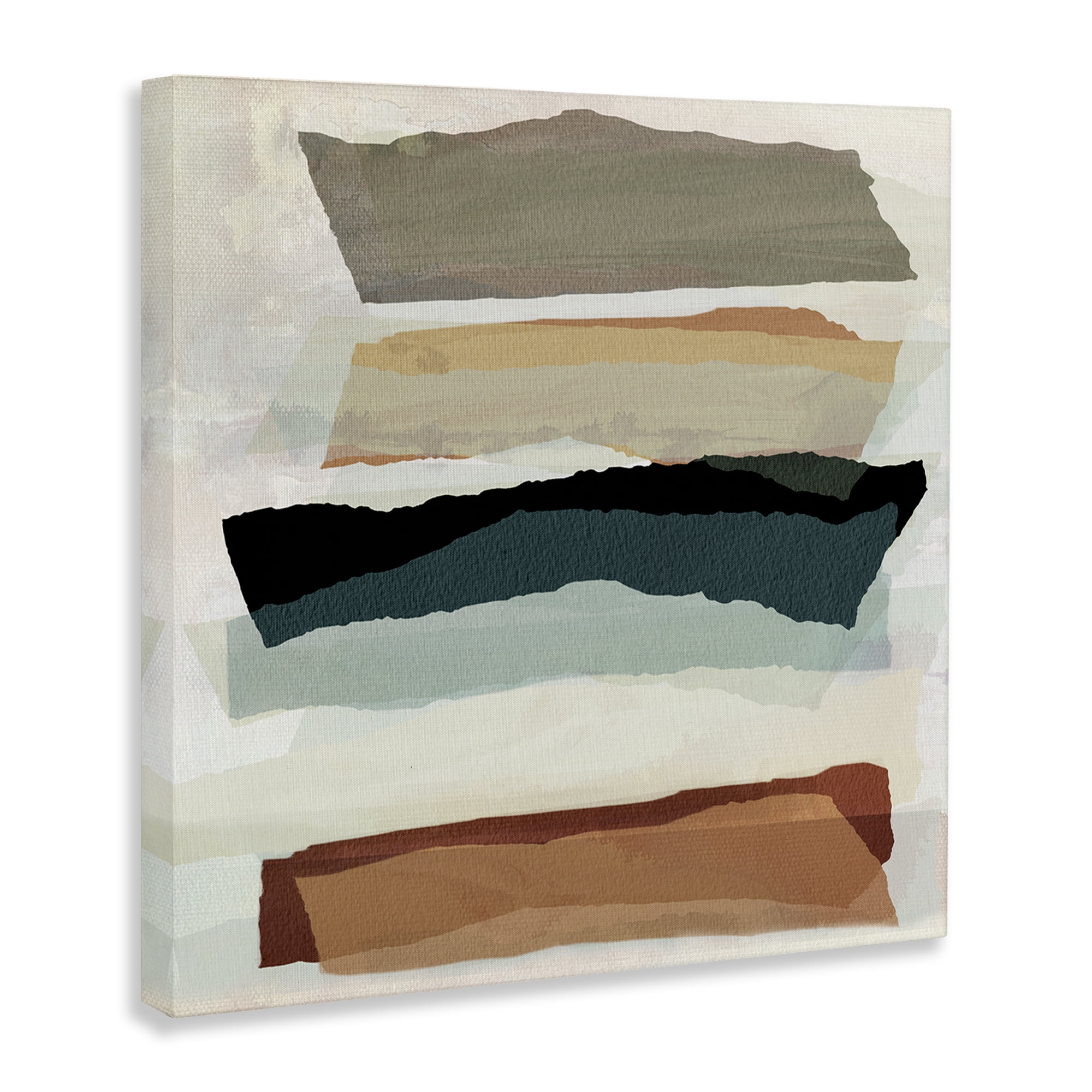 Stupell Industries Southwestern Layered Shapes Abstract Painting Gallery Wrapped Canvas Art Print Wall Art, 24 x 24