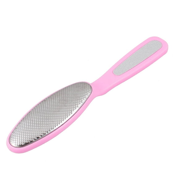 Unique Bargains Pink Plastic Handle Dead Skin  Corn Remover Foot File Massager