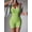 Green, variant on Women Rompers Sleeveless Square Neck Stretch Contrast Workout Active Tank Romper