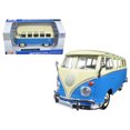 thumbnail image 1 of Maisto Volkswagen Samba Bus Bleu 1/25 Voiture Modèle Moulé sous Pression, 1 of 4