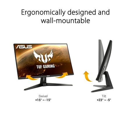 ASUS - TUF Gaming 27" IPS FHD 1080P 165Hz 1ms FreeSync Premium Gaming Monitor (2 x HDMI, DisplayPort) - Black