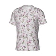 thumbnail image 5 of Vsdgher Orchids Flowers Print Men's Dry Fit Mesh Athletic Shirts Moisture Wicking Tennis T-Shirt Tops, 5 of 9